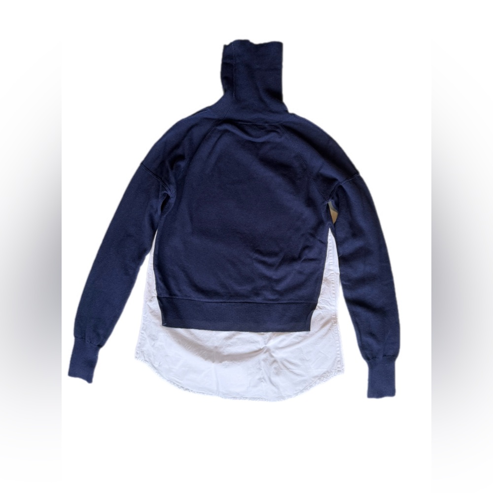 KF/KaufmanFranco navy knit inset sweater XS. NWOT - Picture 10 of 16